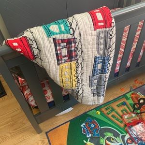 Land of Nod train quilt